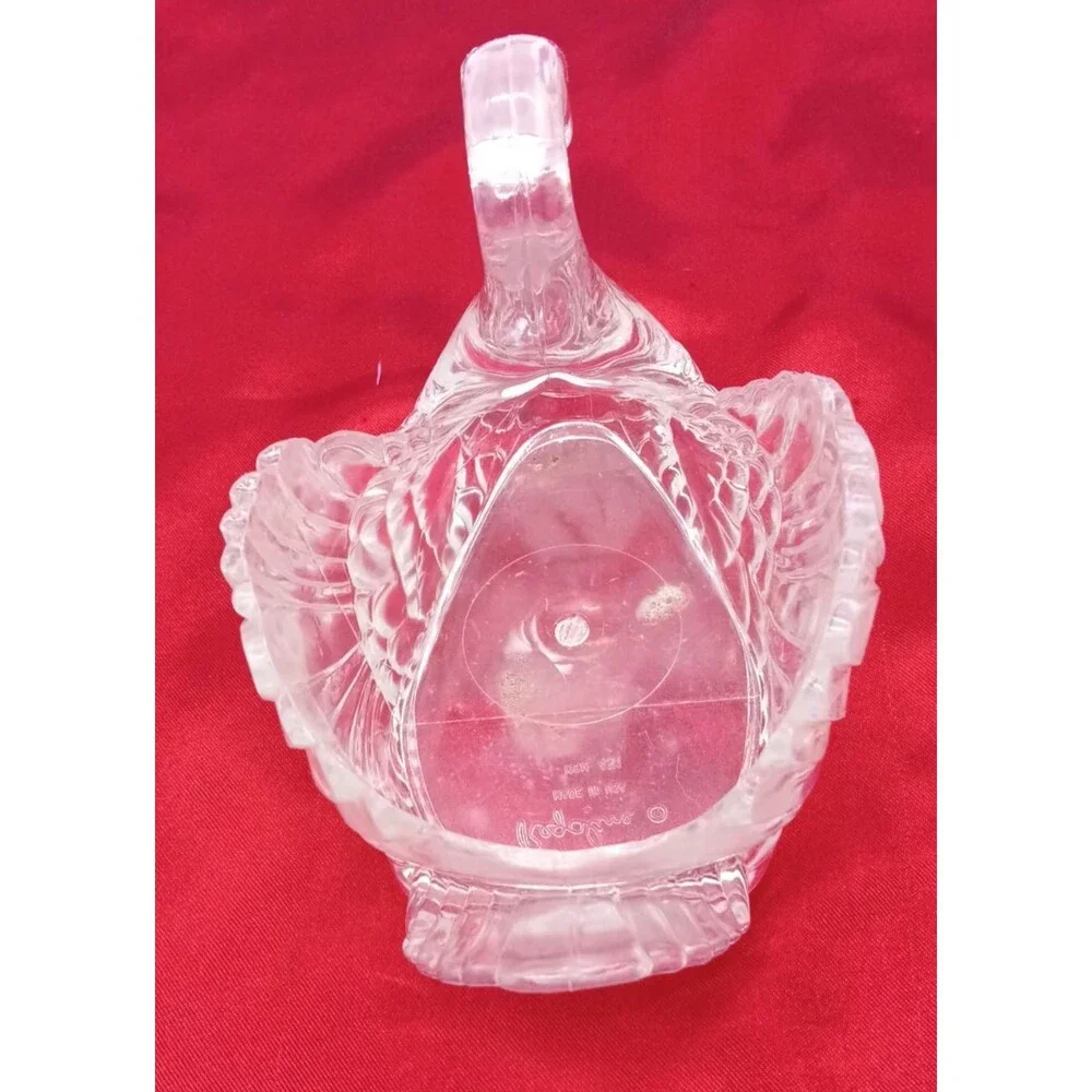 Vintage MCM Regaline Clear Acrylic Swan Vanity Bath Trinket Soap Dish 6